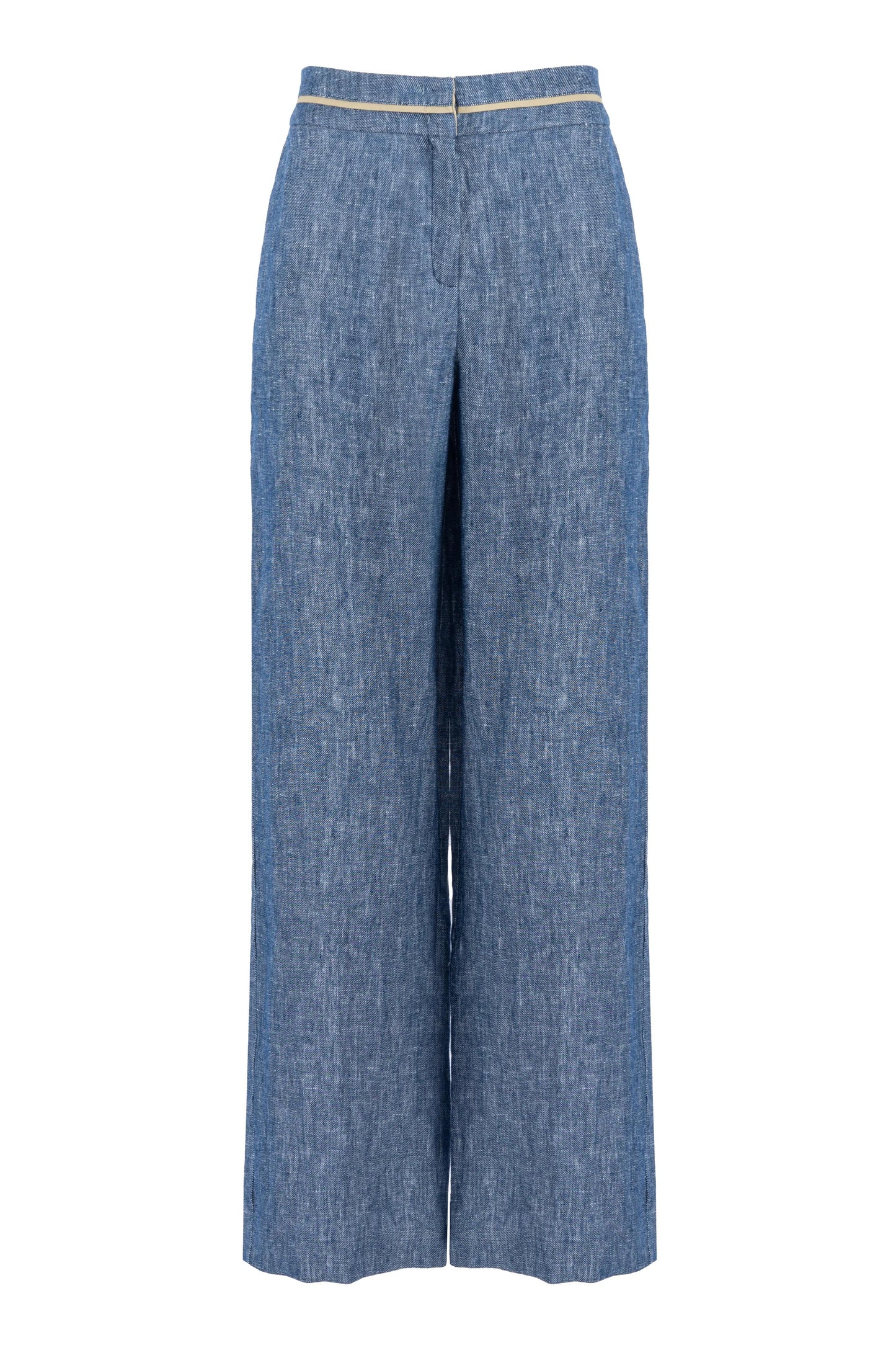 Pantalone Nenette in lino effetto denim donna