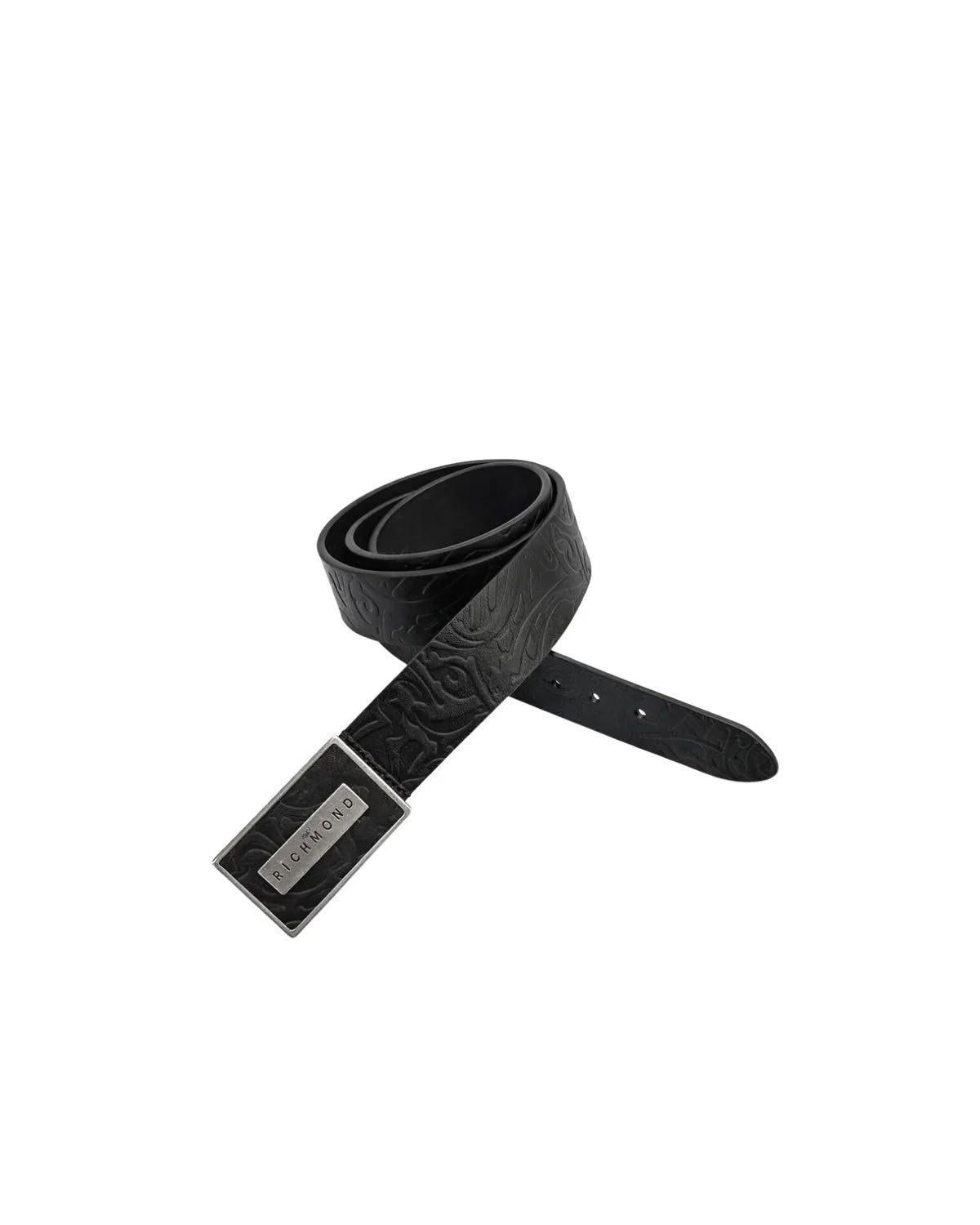 Cintura John Richmond vera pelle con fibbia logo