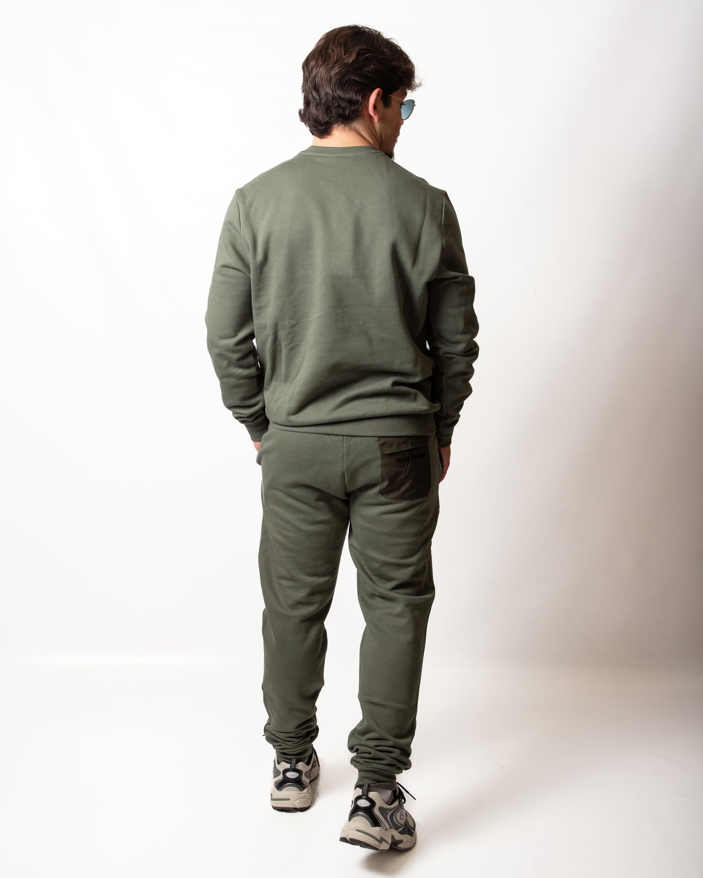 Pantalone Colmar in felpa con tasca in nylon uomo