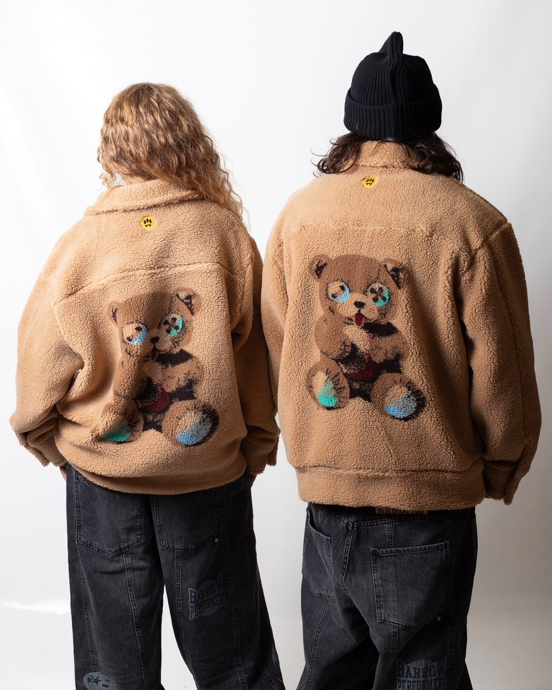 Pelliccia Barrow teddy jacket con stampa