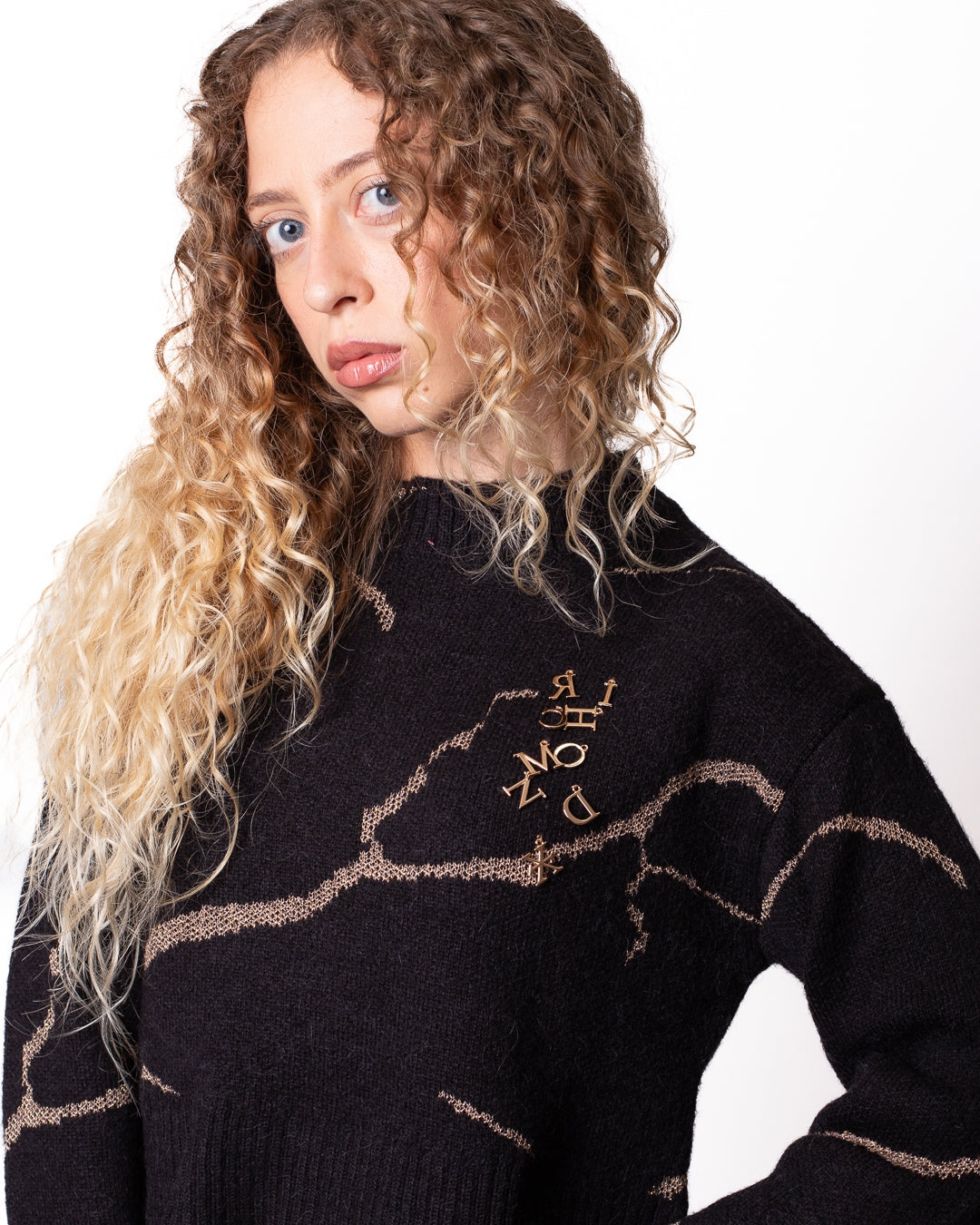 Maglia Richmond X in misto lana con ciondoli donna