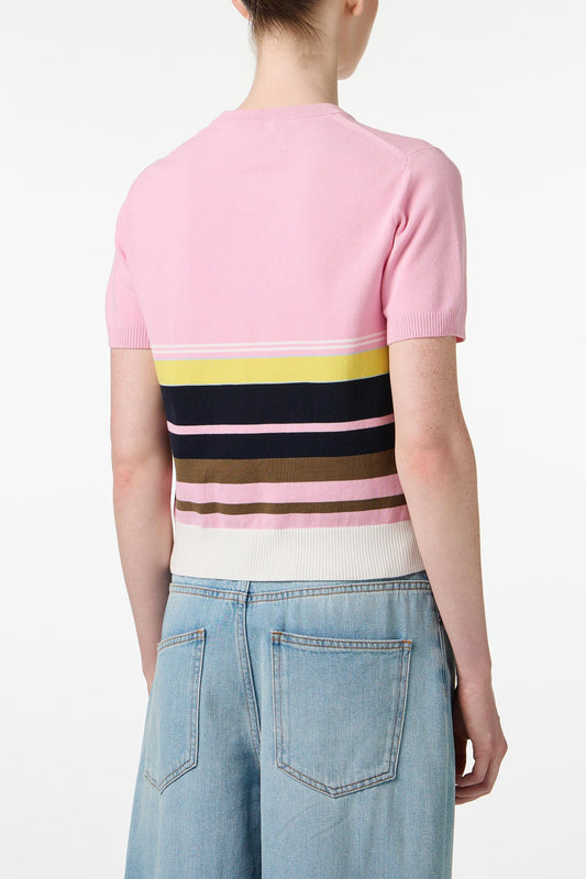 T-Shirt Iceberg in maglia a strisce donna