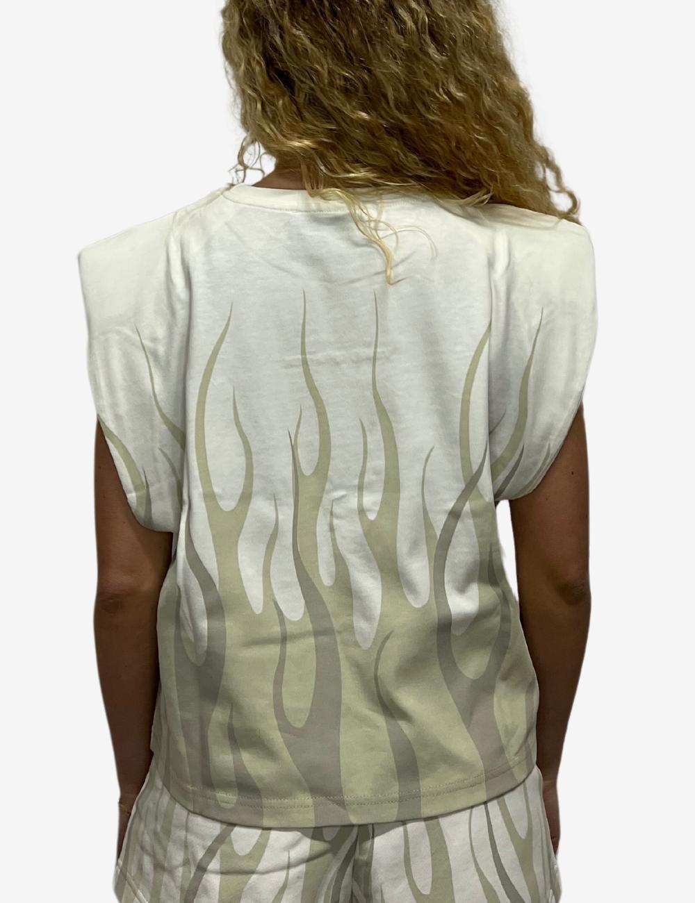 T-Shirt Vision of super con spalline imbottite donna
