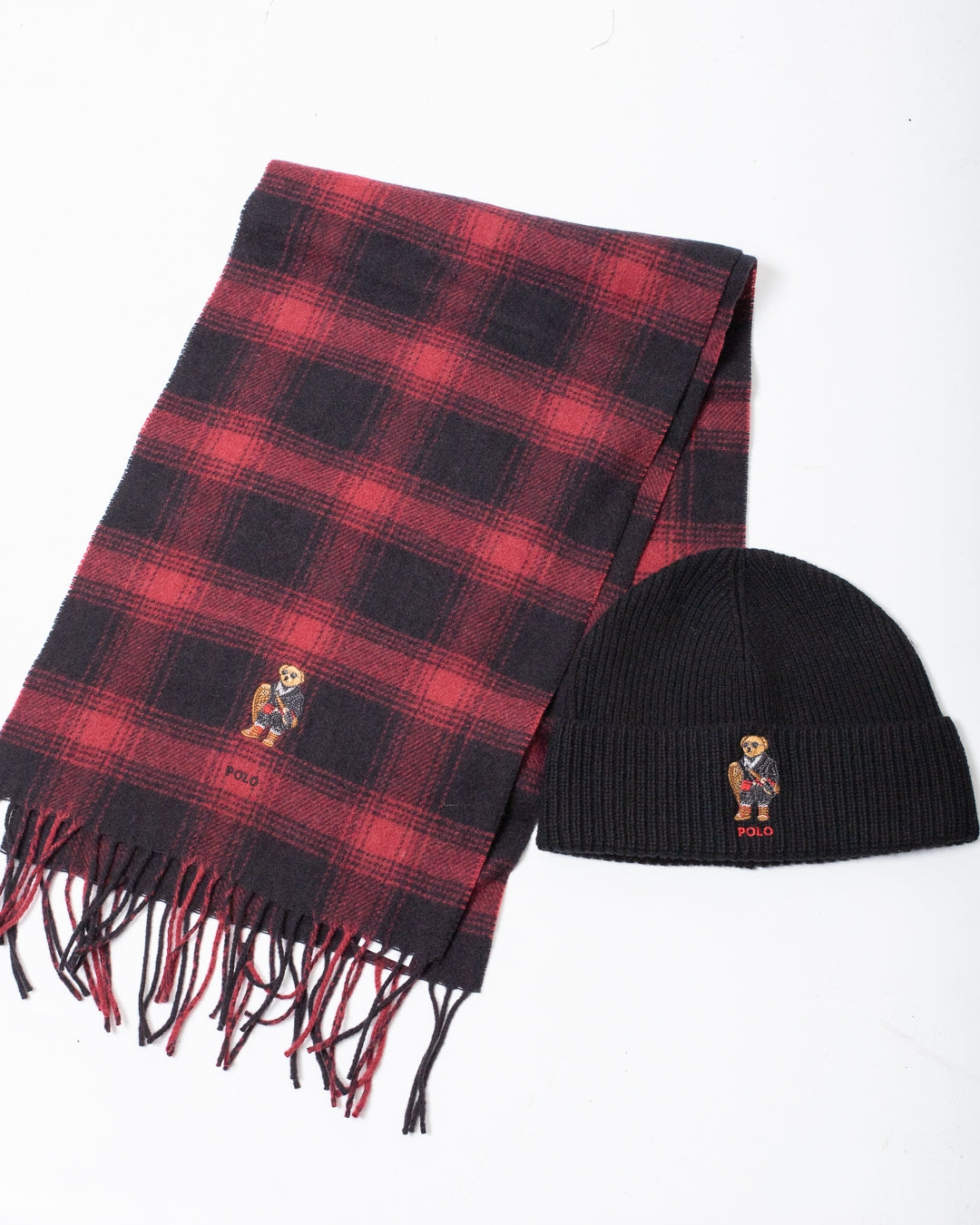 Sciarpa e cappello Polo Ralph Lauren in lana a quadri