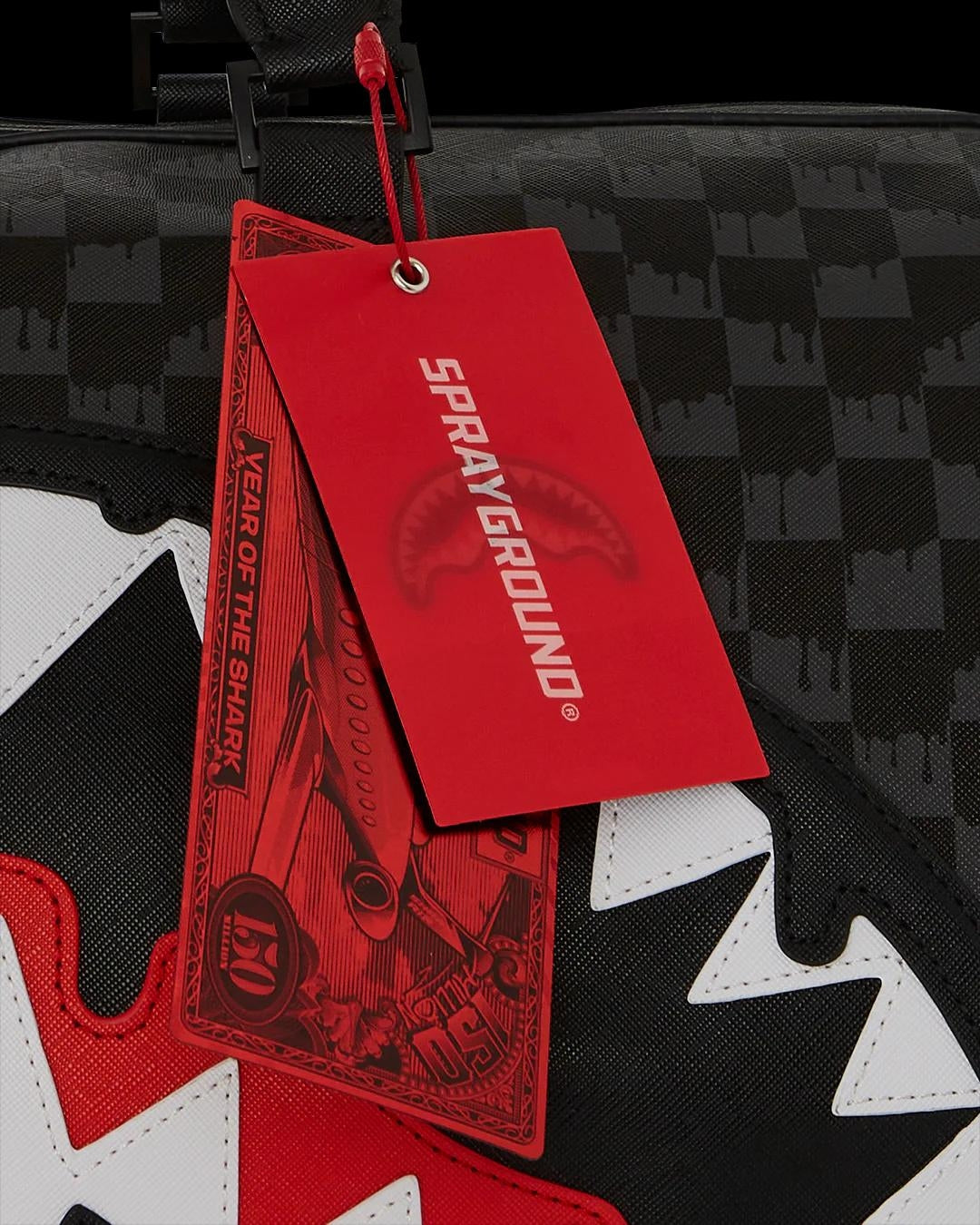 Borsa Sprayground nero Dripping sharks in paris mini duffle