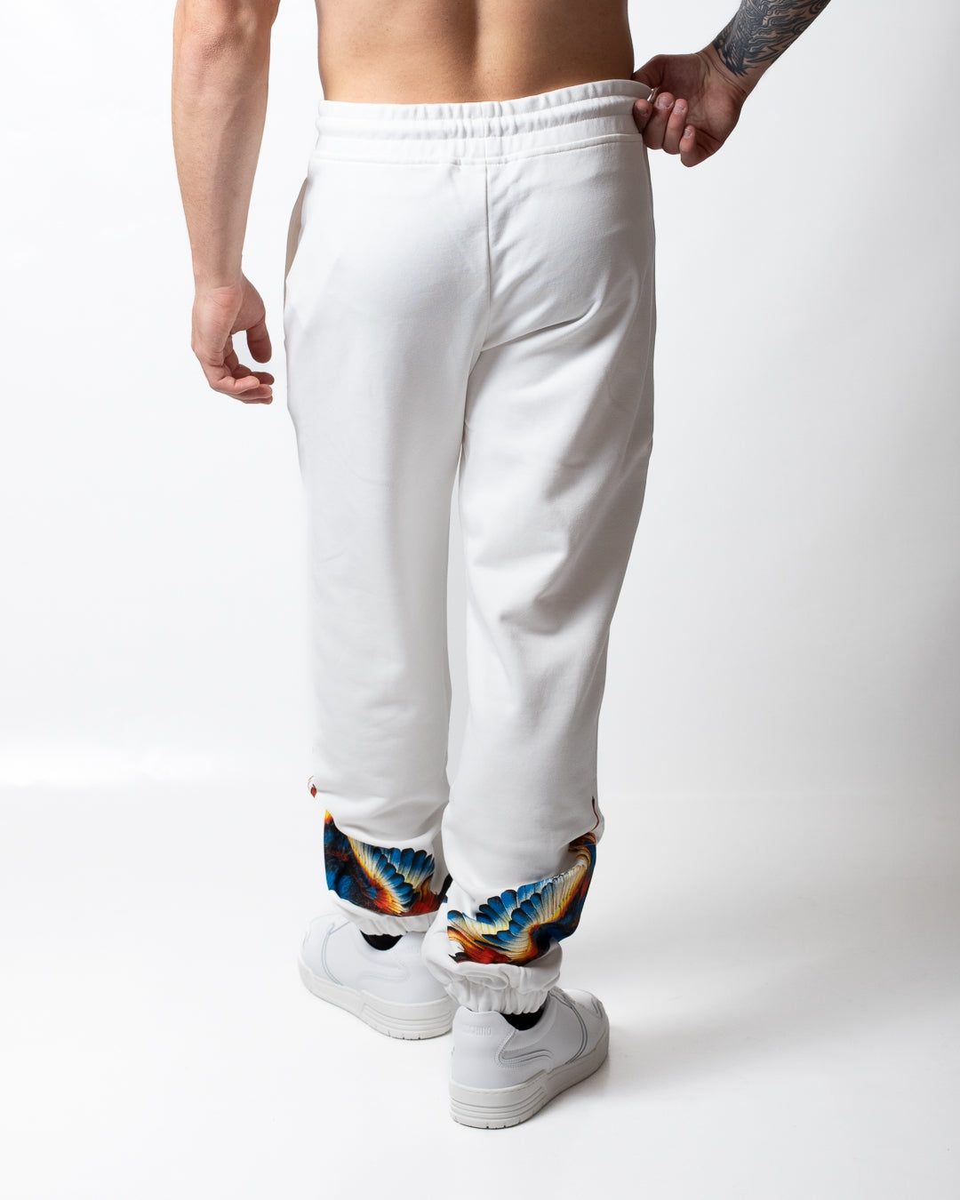 Pantalone Marcelo Burlon in felpa "Orange Wings" uomo