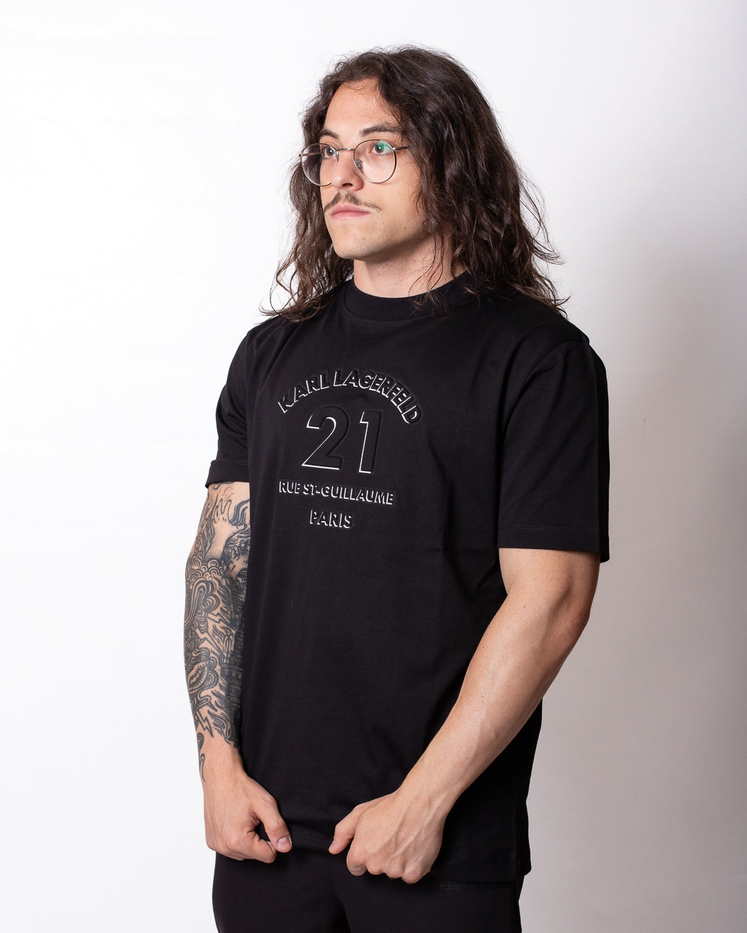 T-Shirt Karl Lagerfeld con stampa in rilievo uomo