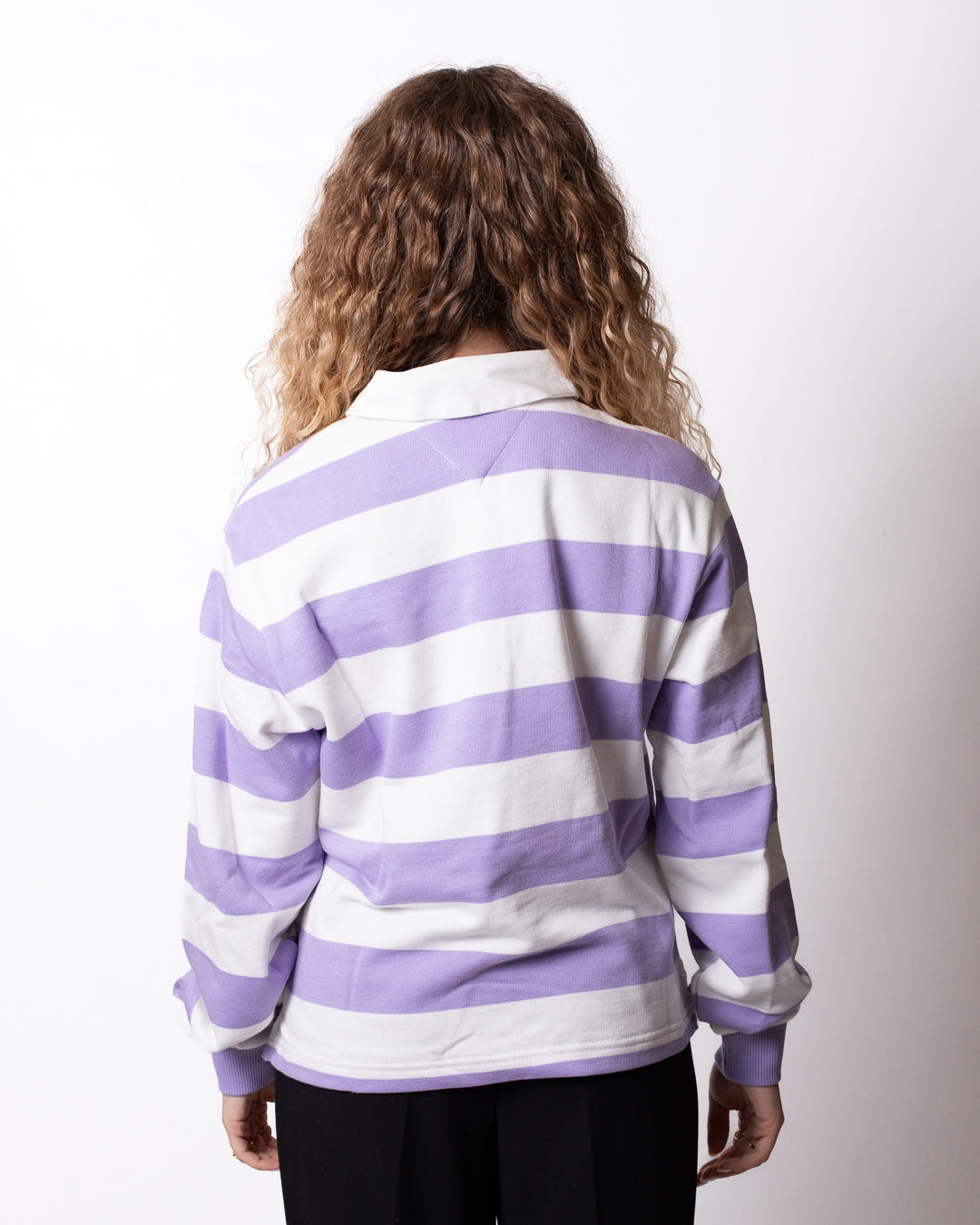 Felpa Tommy Jeans a strisce con colletto donna