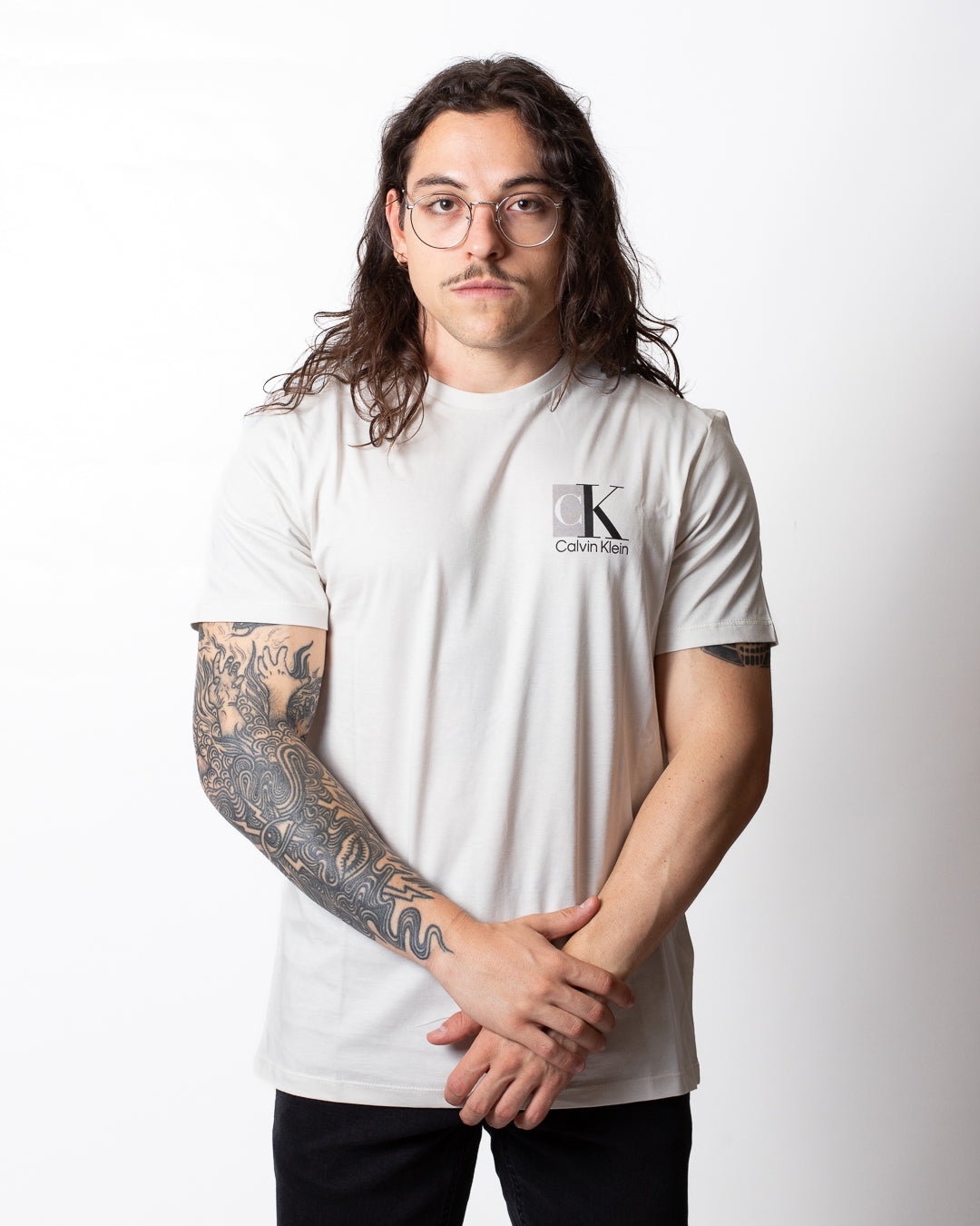 T-Shirt Calvin Klein con maxi stampa logata uomo