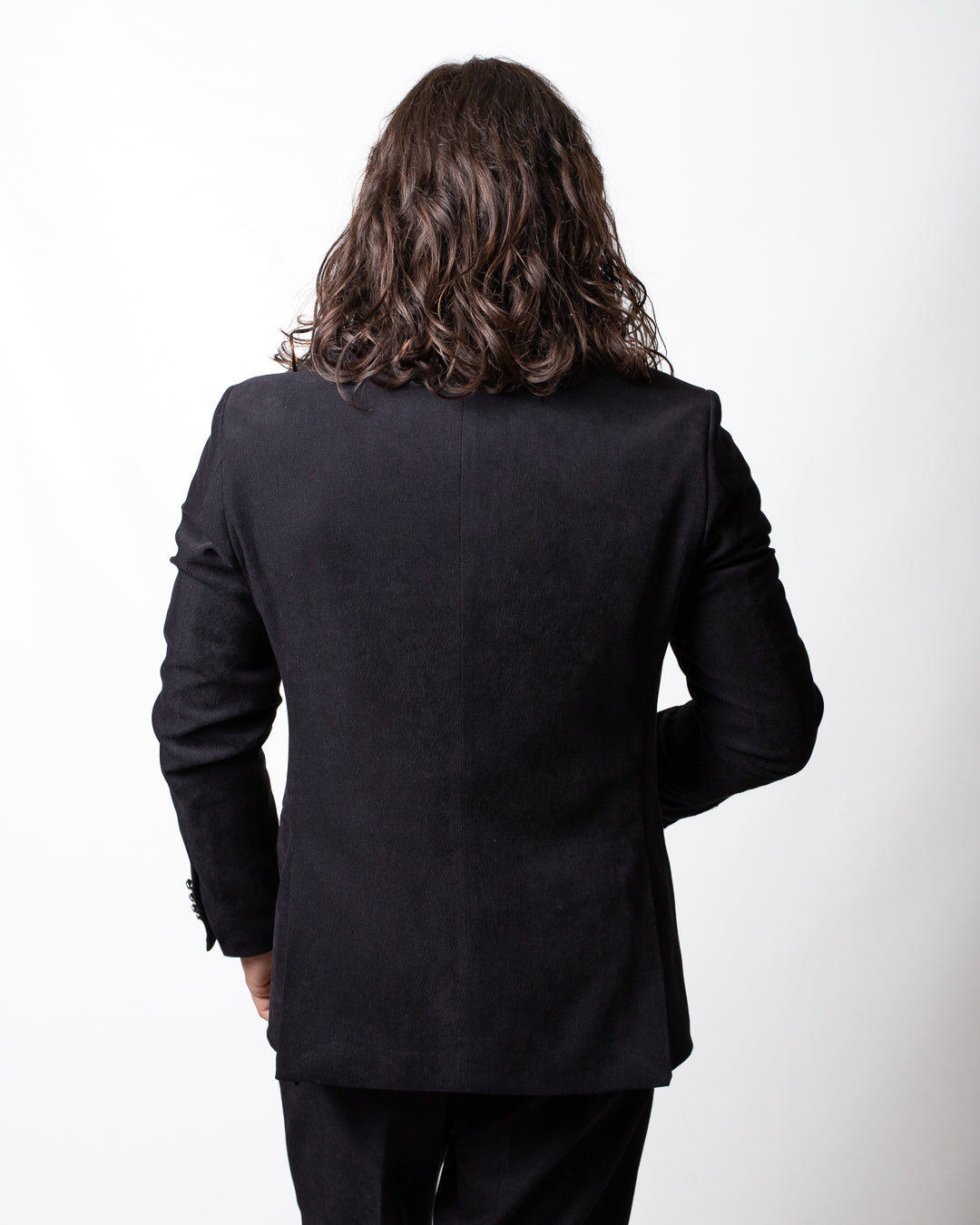Giacca blazer Daniele Alessandrini doppiopetto in suede uomo