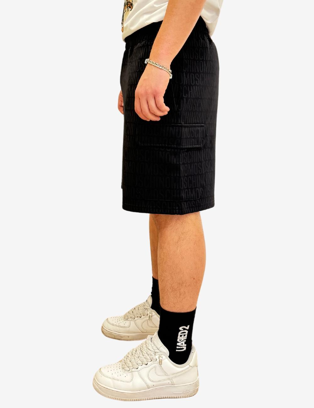 Bermuda Moschino cargo con logo jacquard uomo