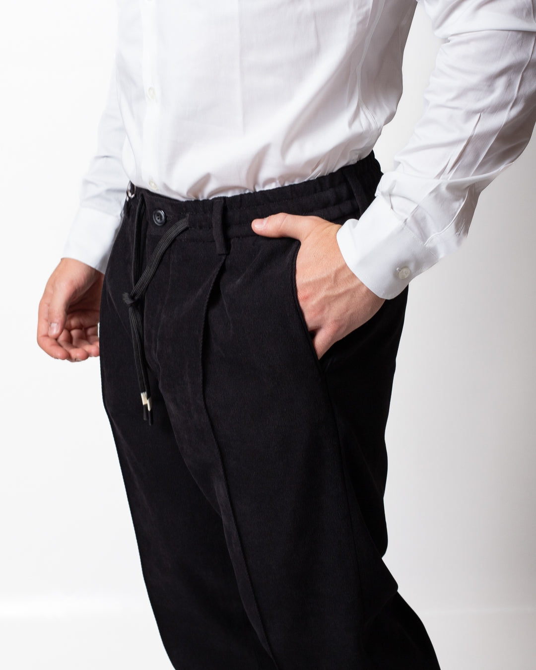 Pantalone Daniele Alessandrini in suede uomo