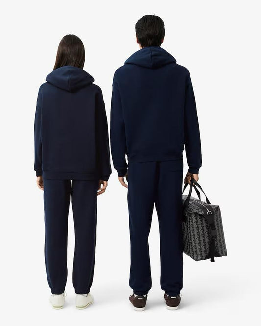 Pantalone Lacoste in felpa con logo tono su tono uomo