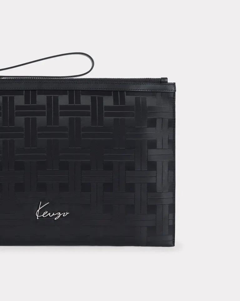 Pochette Kenzo in nylon con stampa geometrica