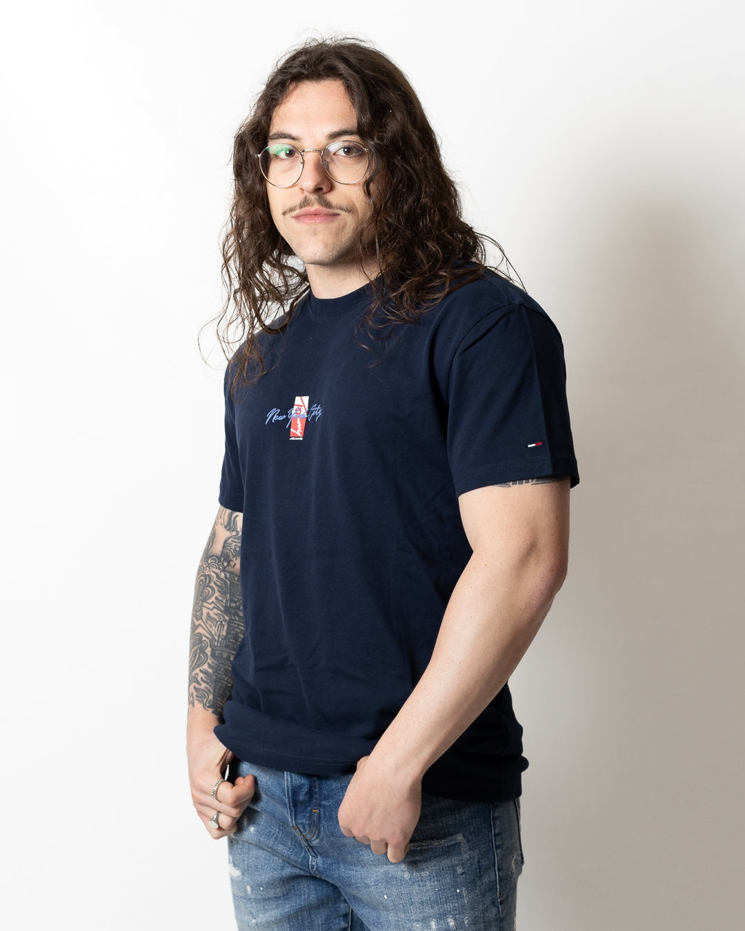 T-Shirt Tommy Jeans "Sign block" uomo