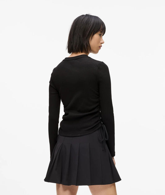 Top Karl Lagerfeld Jeans in costina con laccetti donna