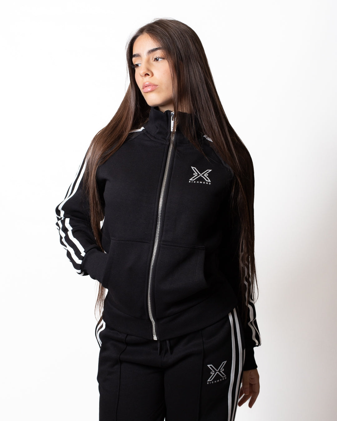 Felpa Richmond X fullzip a collo alto donna