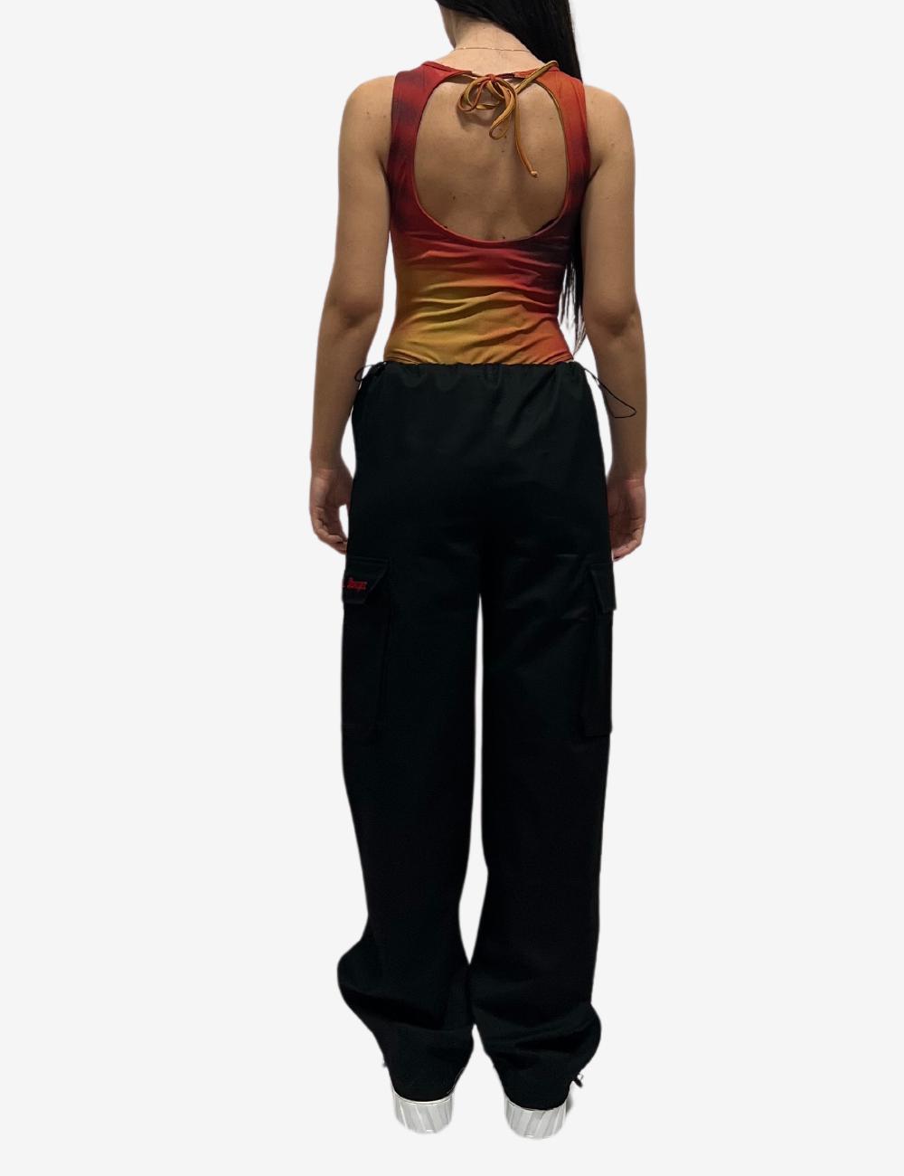 Body Vision of super con grafica "Abstract Fire" donna