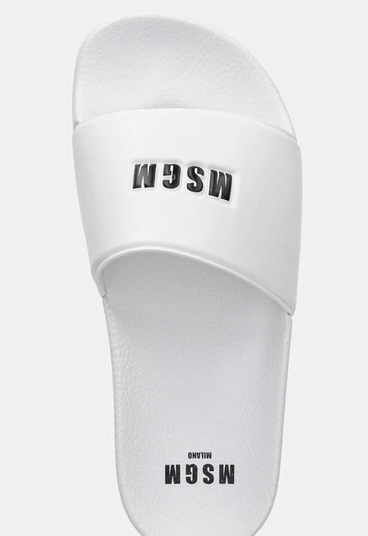 Ciabatte MSGM logate in gomma uomo