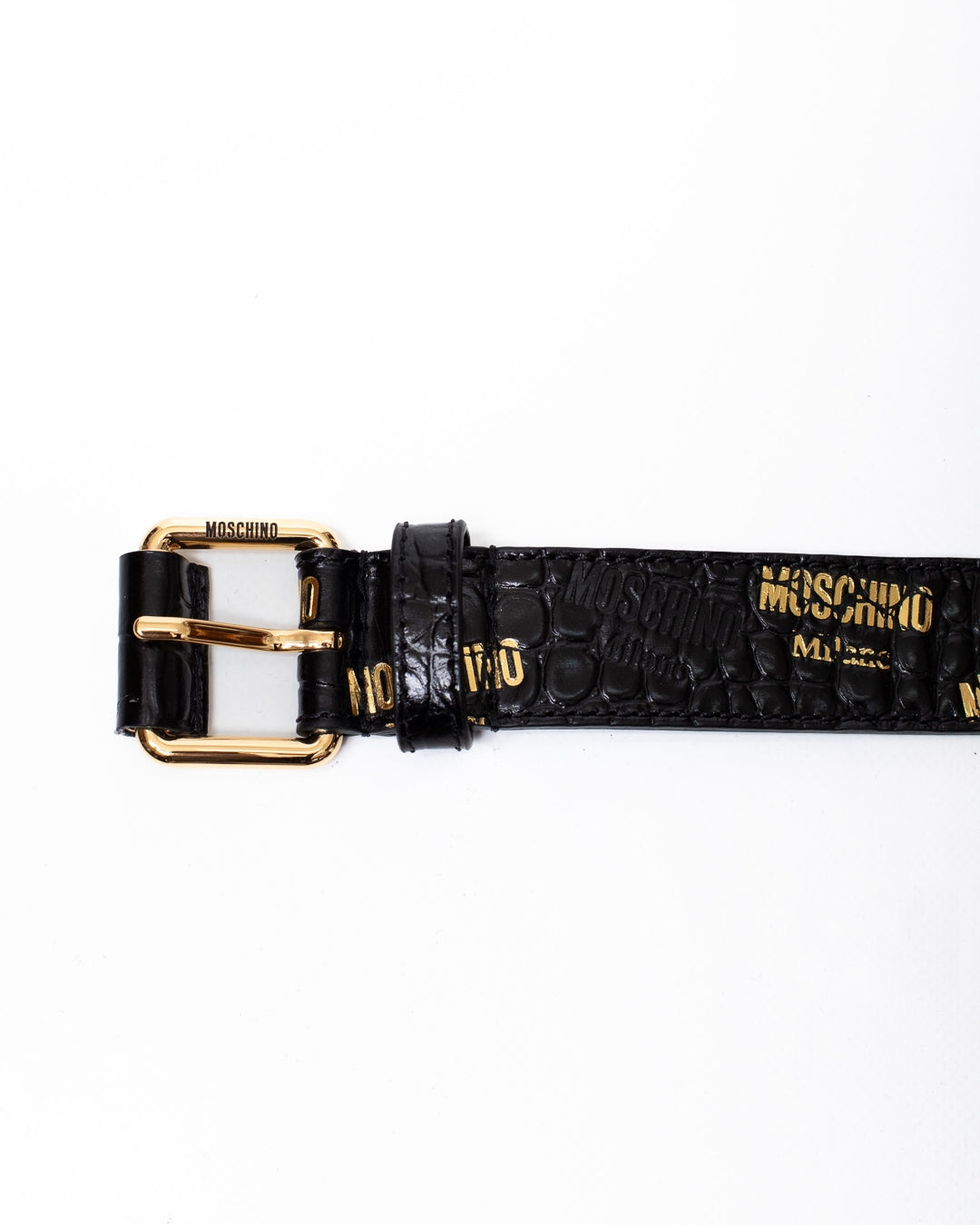 Cinta Moschino texture serpentata uomo