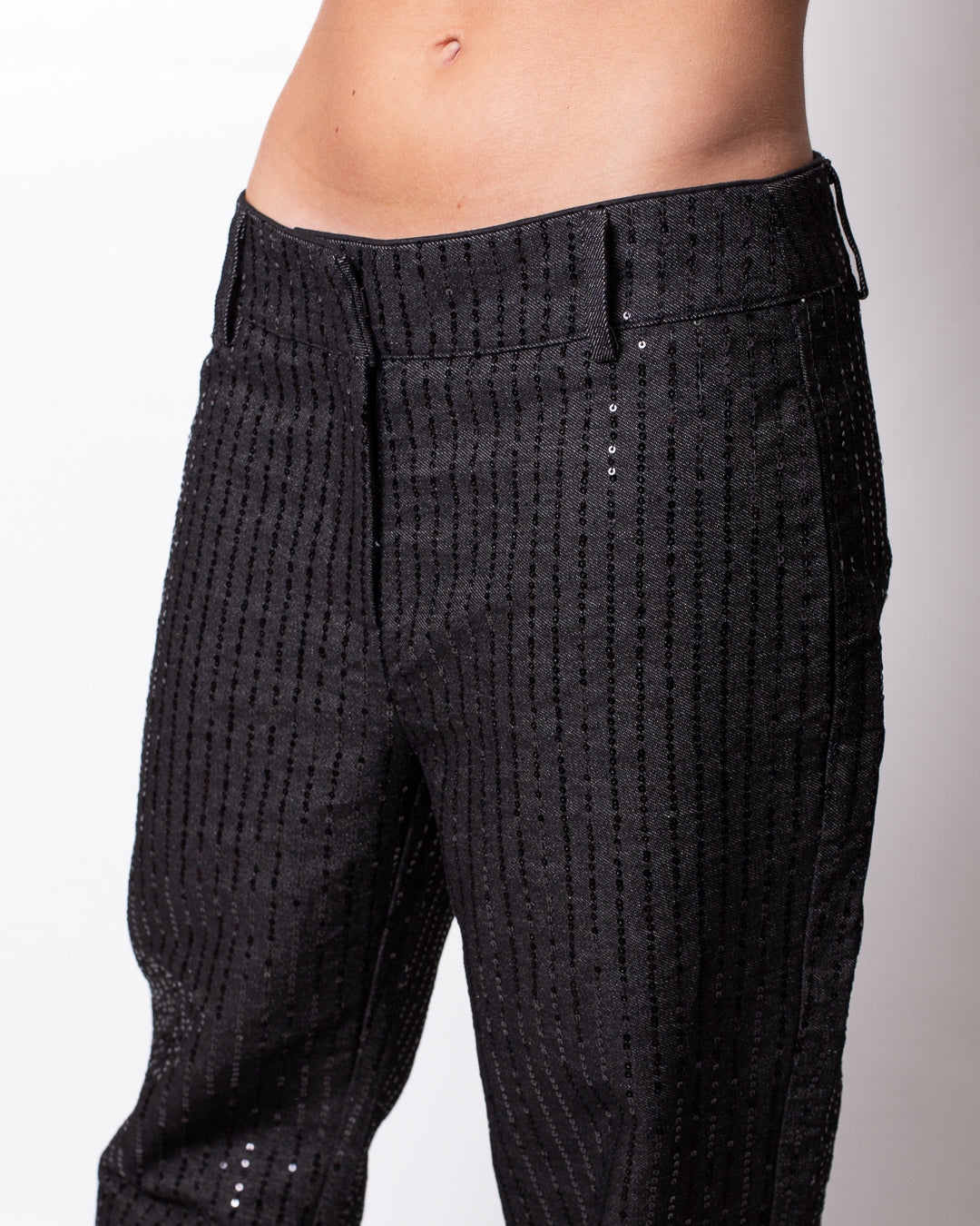 Pantalone Richmond X a zampa con paillettes all-over donna