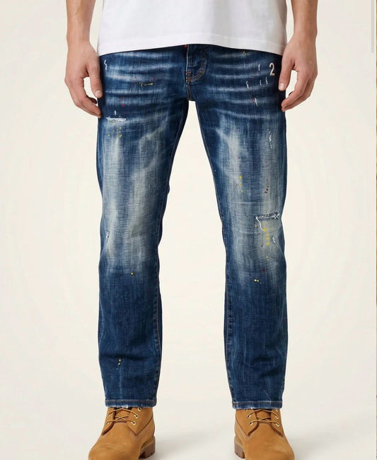 Jeans G2Firenze slim "Splashed" uomo