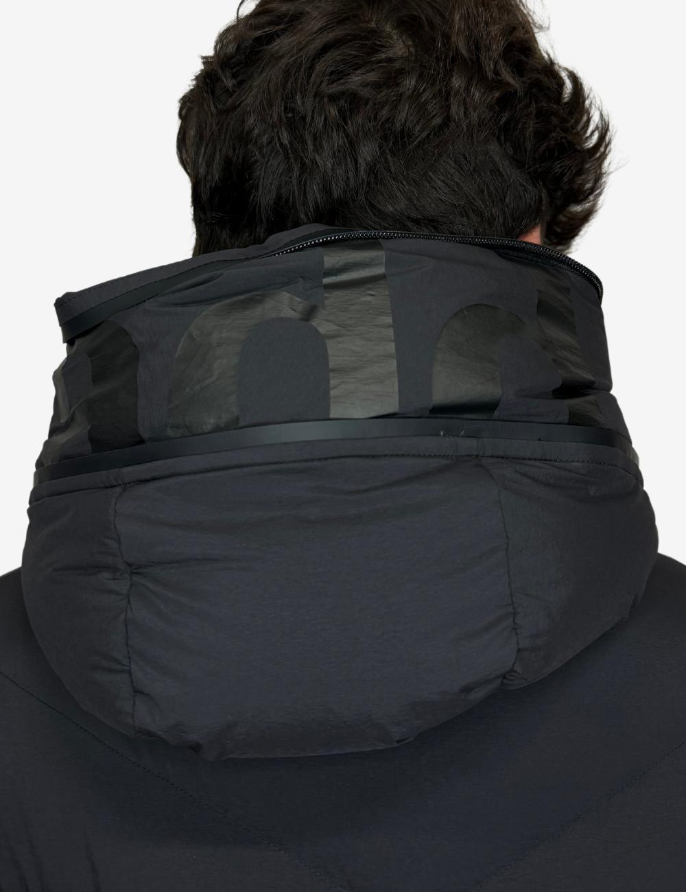 Piumino add trapuntato con cappuccio logato uomo