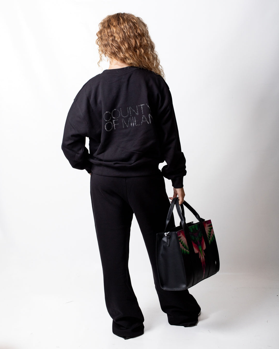 Borsa Marcelo Burlon in ecopelle shopping bag wings colorfull donna