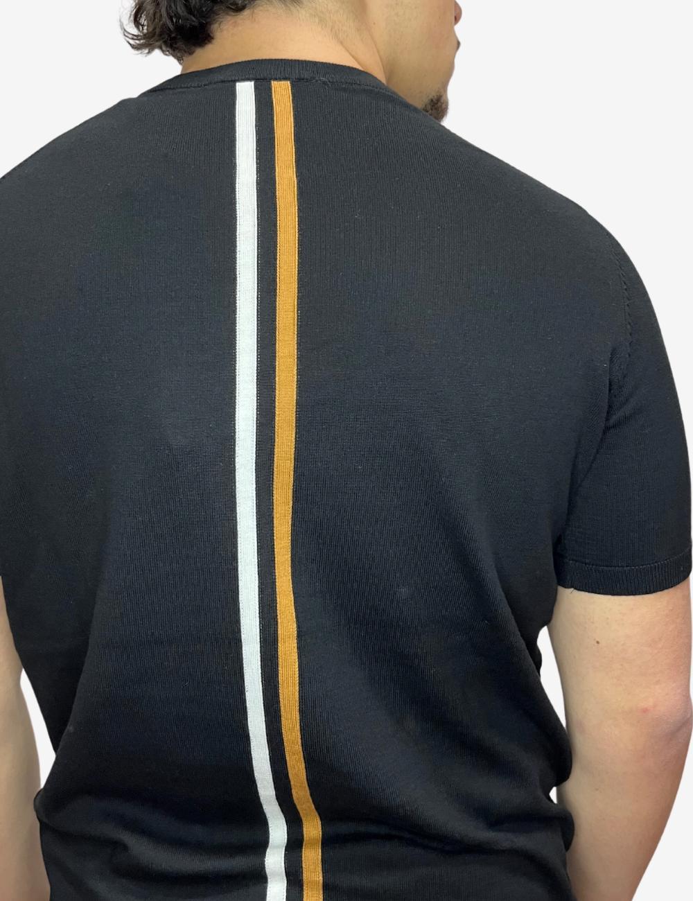 T-Shirt in maglia Richmond X con banda bicolor uomo