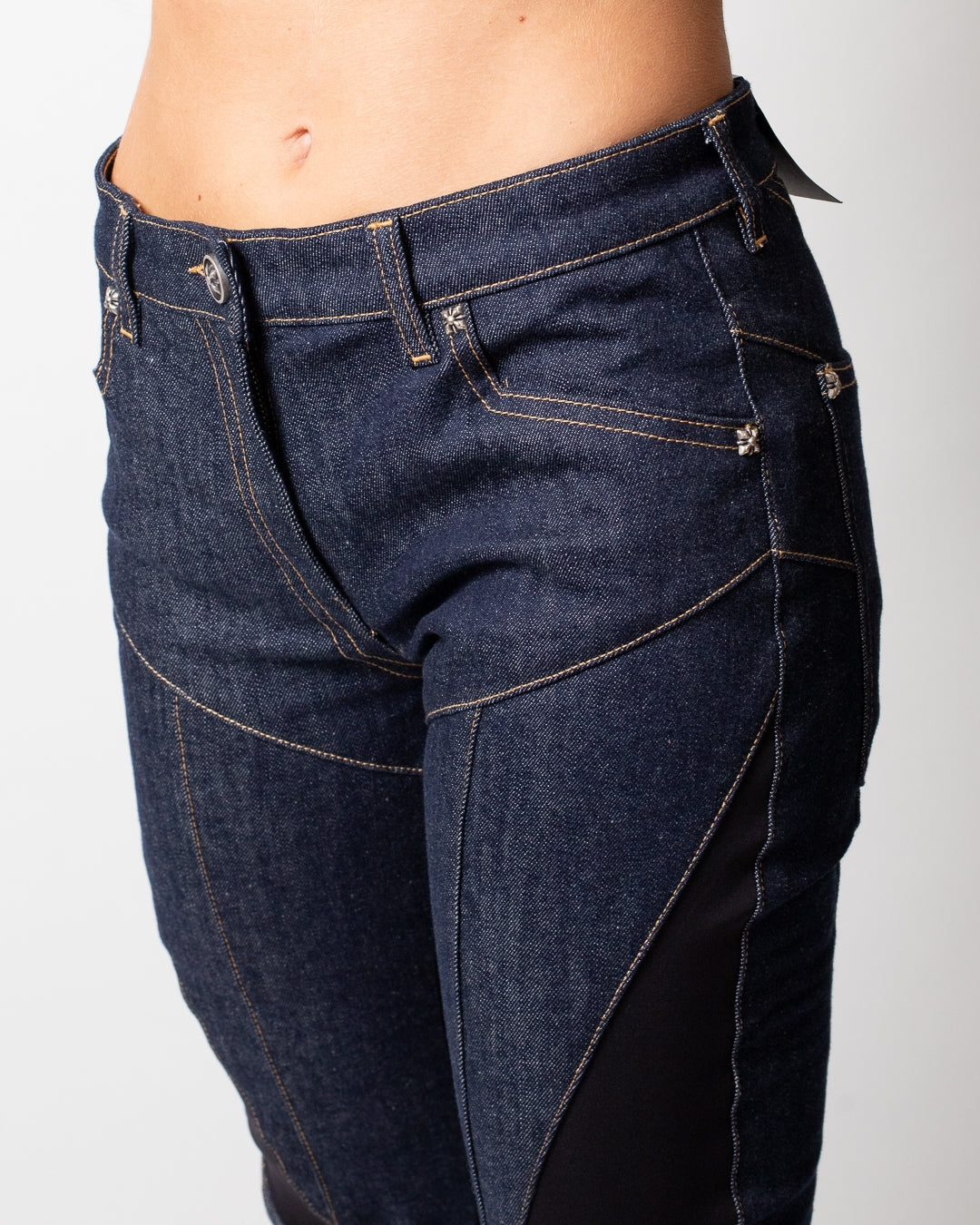 Jeans John Richmond "Bootcut" con dettagli in tech stretch donna