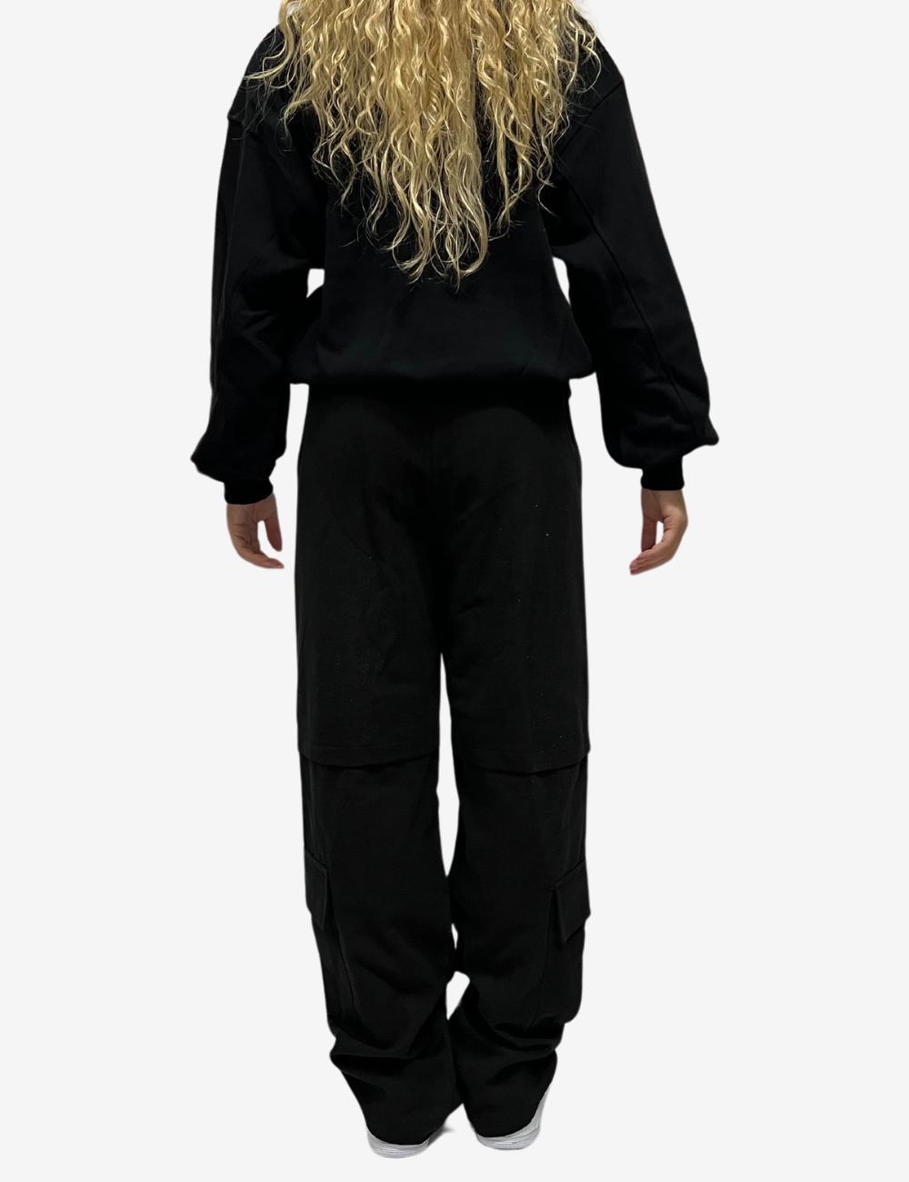 Pantalone Disclaimer cargo con glitter all-over donna