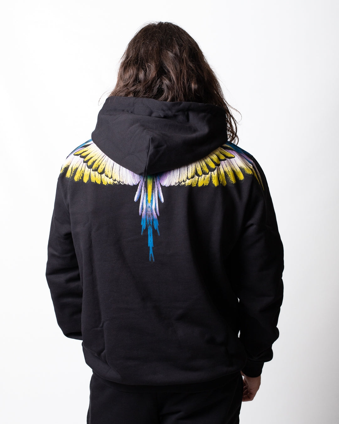 Felpa Marcelo Burlon "Wings Multicolor" con cappuccio uomo