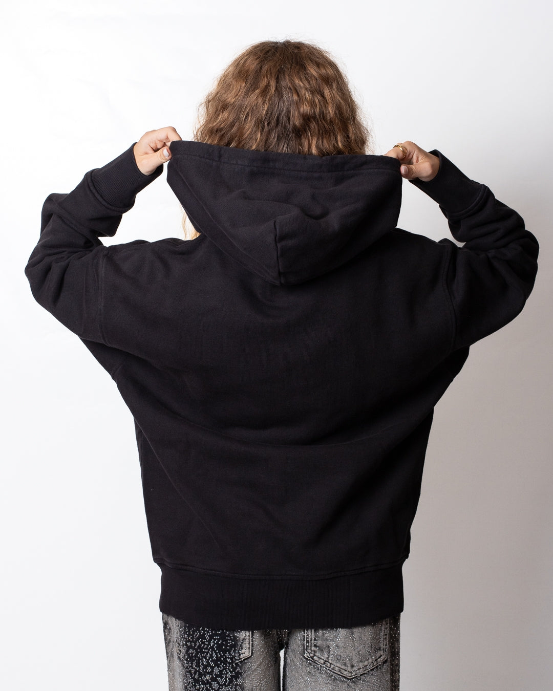 Felpa MSGM con cappuccio e logo tono su tono