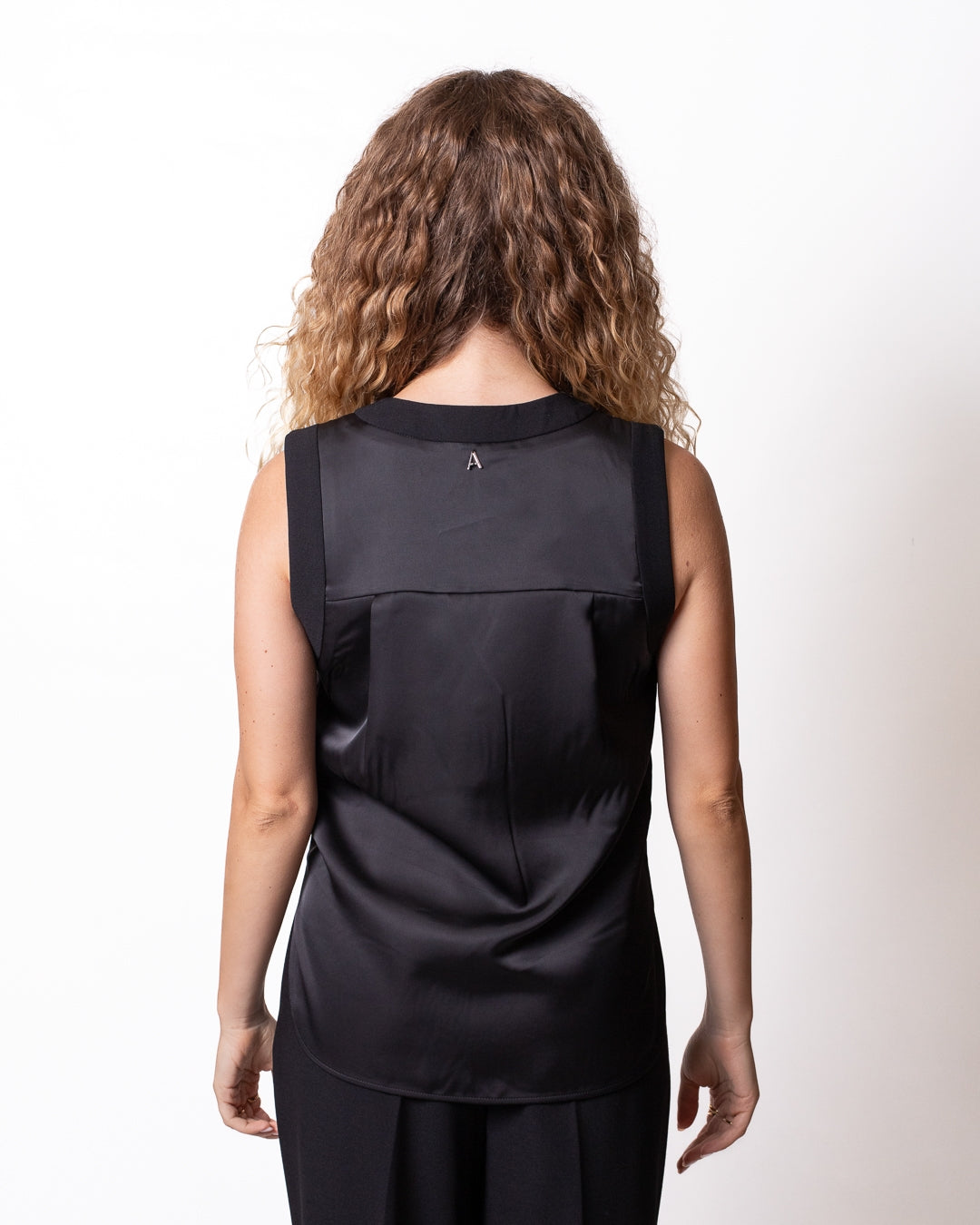 Gilet Twinset Actitude con schiena effetto seta donna