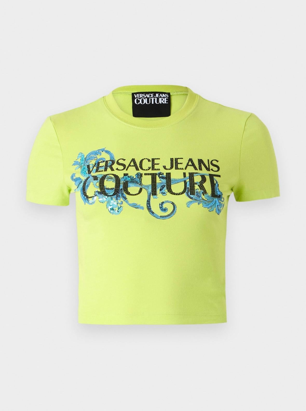 T-Shirt Versace Jeans Couture "Baroque strass" donna