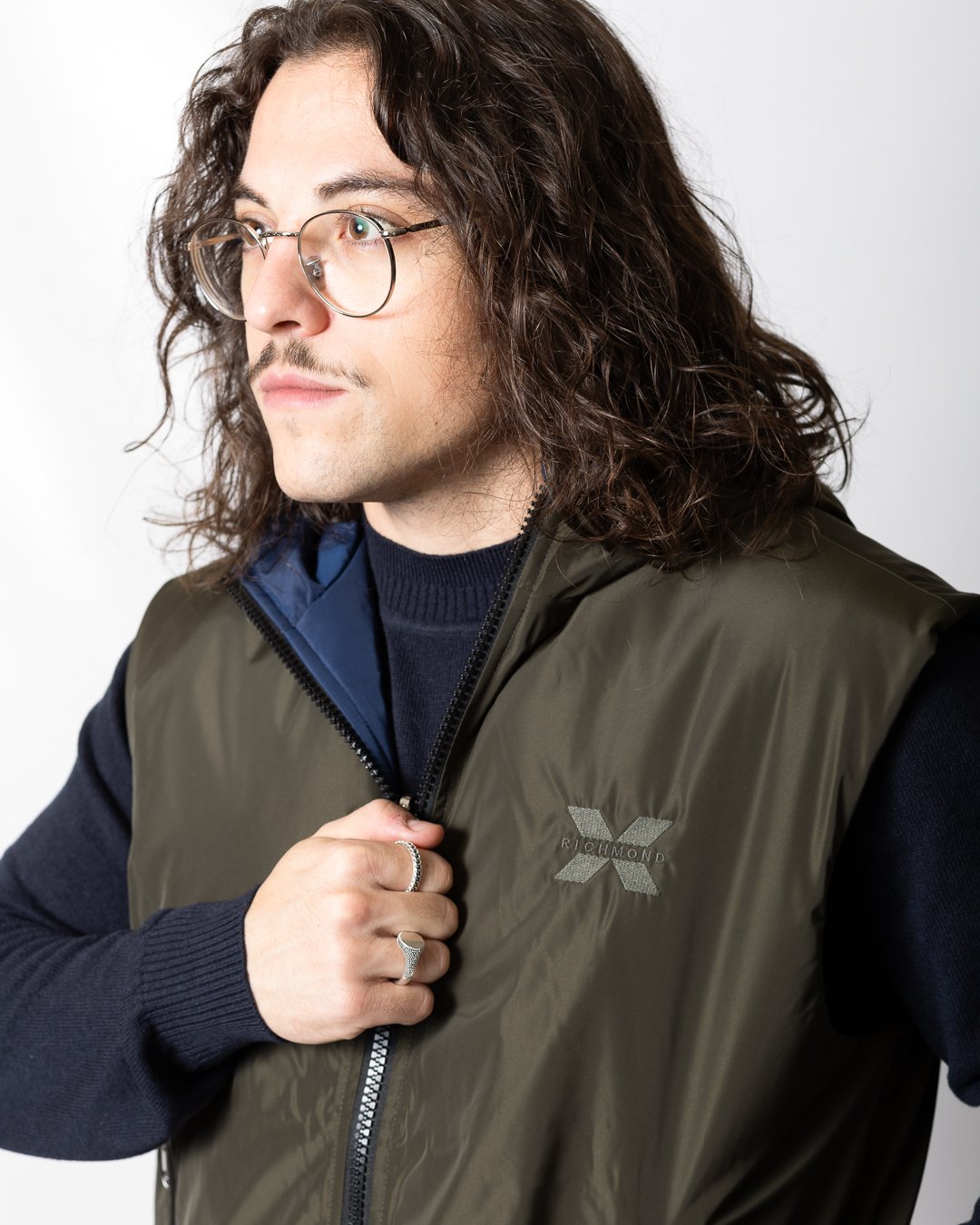 Gilet Richmond X reversibile con logo ricamato