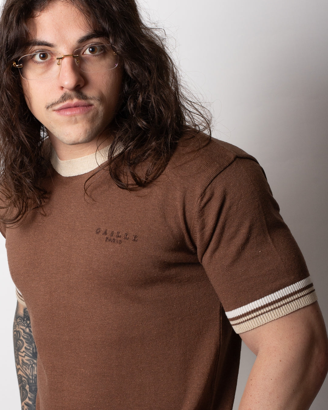 T-Shirt Gaelle girocollo in maglia uomo
