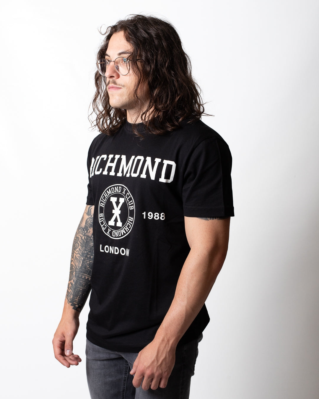 T-Shirt Richmond X con stampa "London Club" uomo
