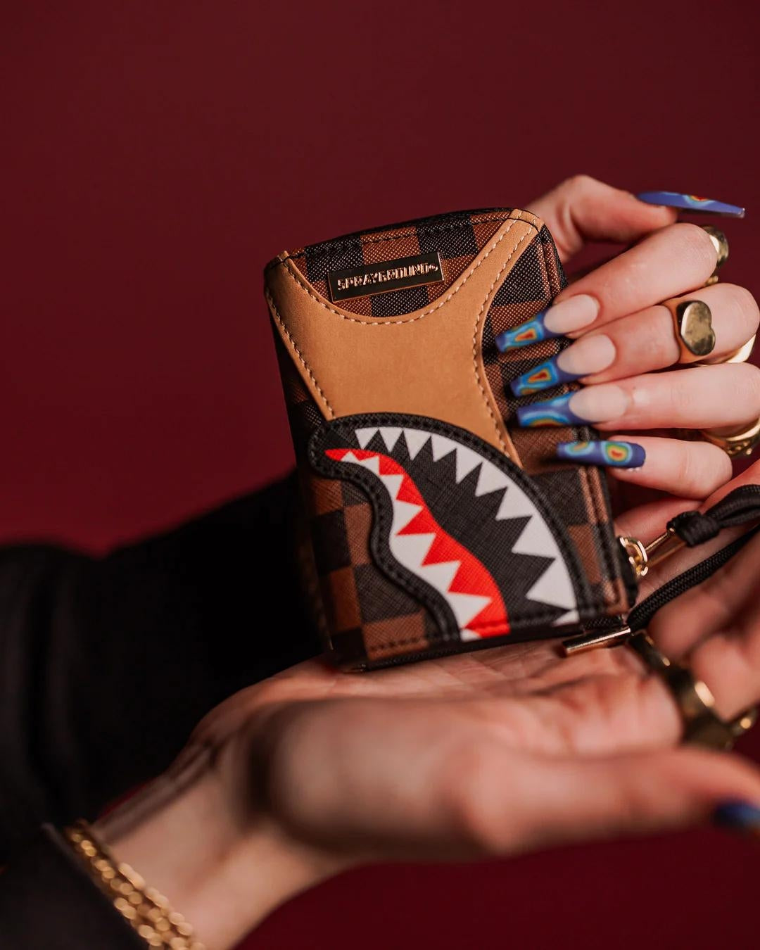 Portafoglio Sprayground marrone Hennyville zip-out wallet