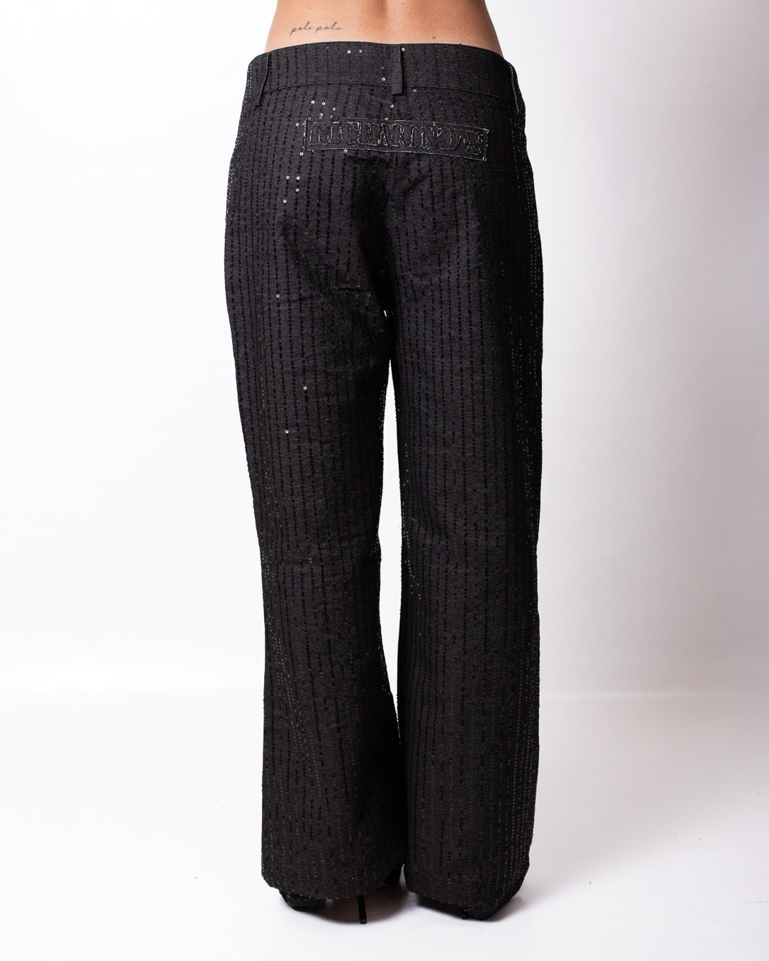 Pantalone Richmond X a zampa con paillettes all-over donna