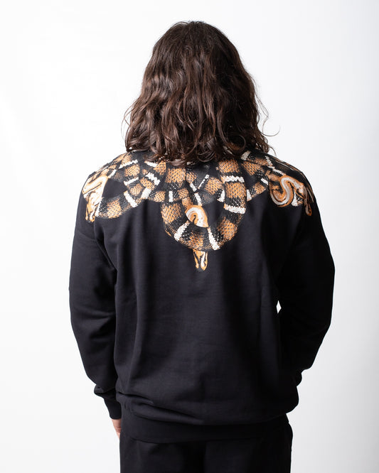 Felpa Marcelo Burlon girocollo con logo snake uomo