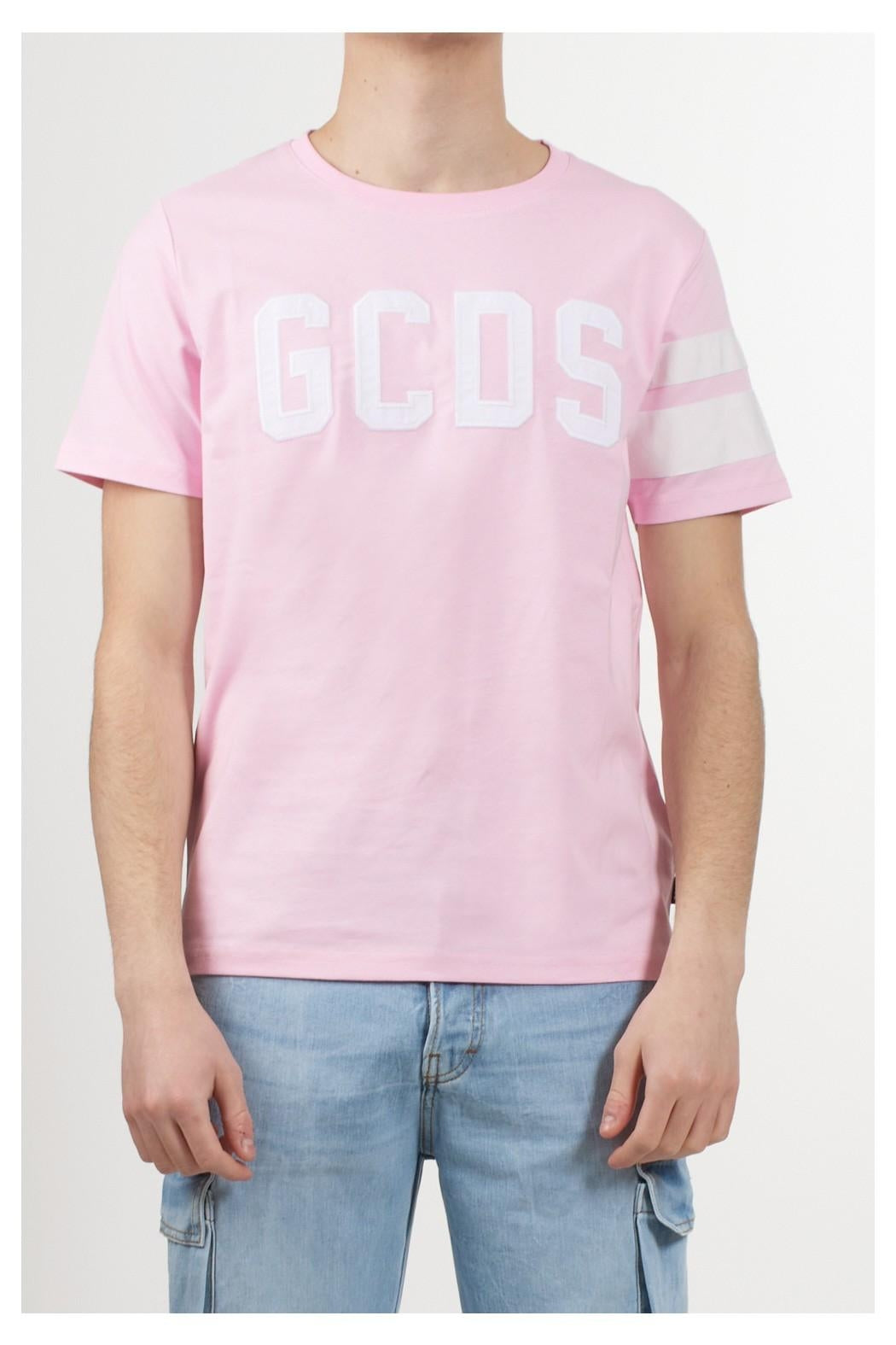 T-Shirt GCDS con fasce e ricamo uomo