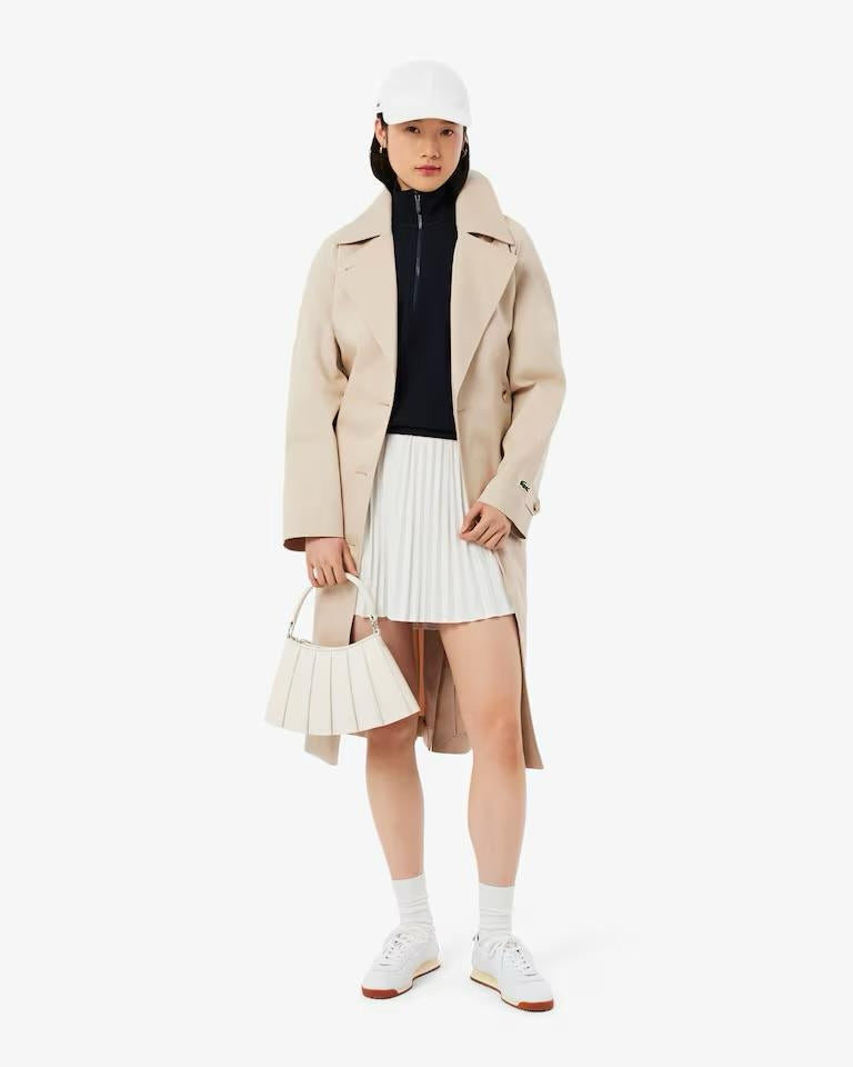 Borsa Lacoste in pelle plissettata donna