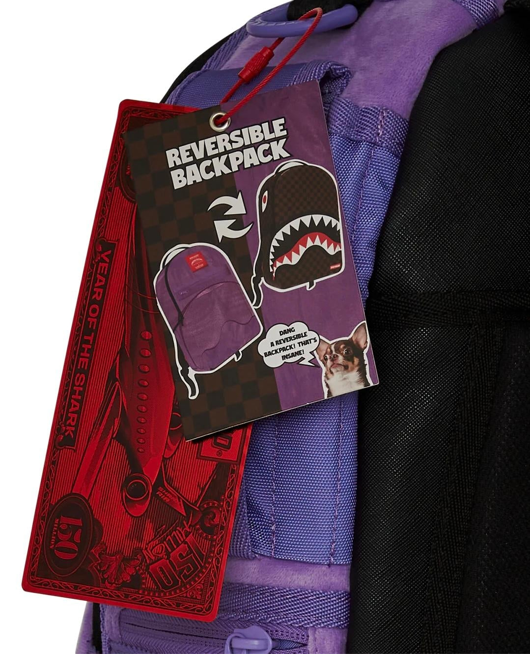 Zaino Sprayground viola Inverted Shark Pocket backpack