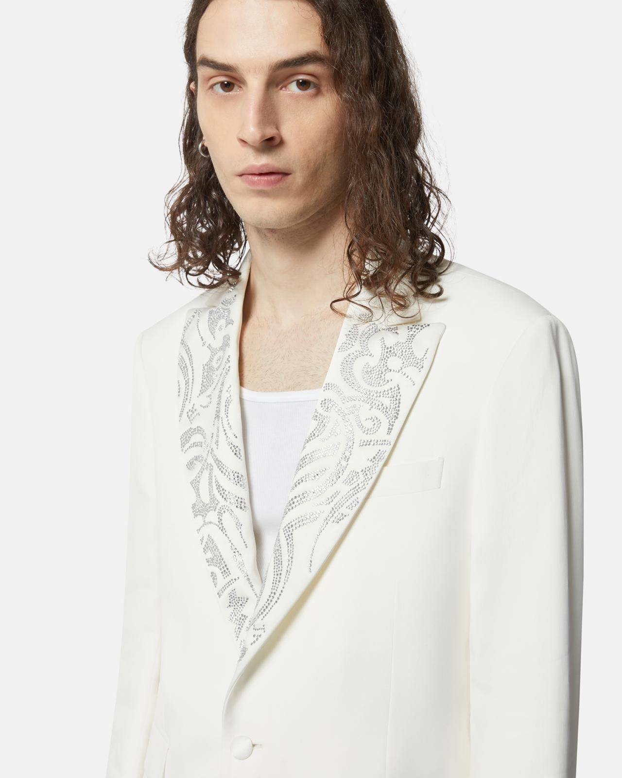 Giacca blazer John Richmond monopetto con strass uomo