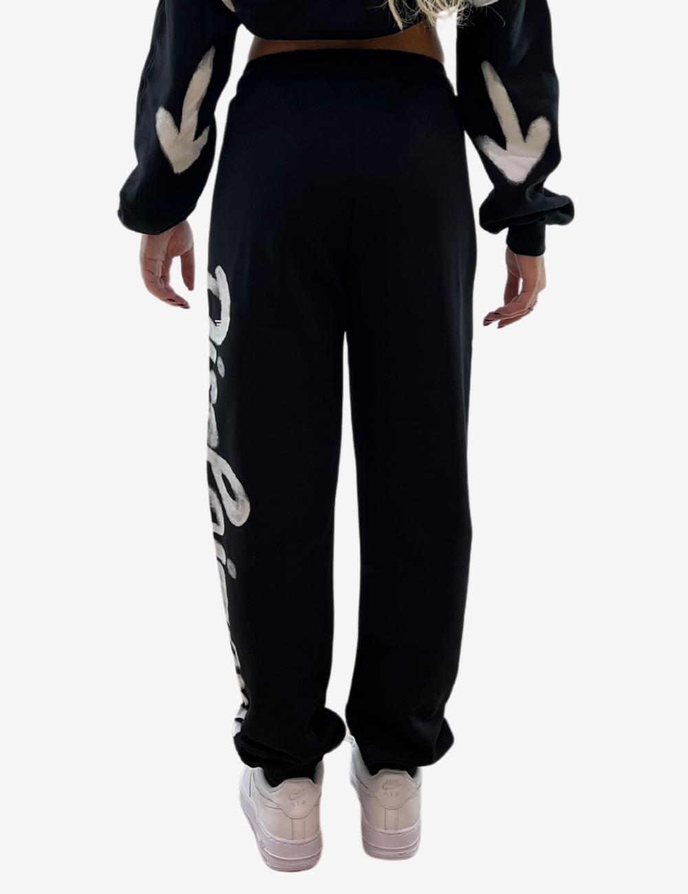 Pantalone Disclaimer con logo sbiadito donna