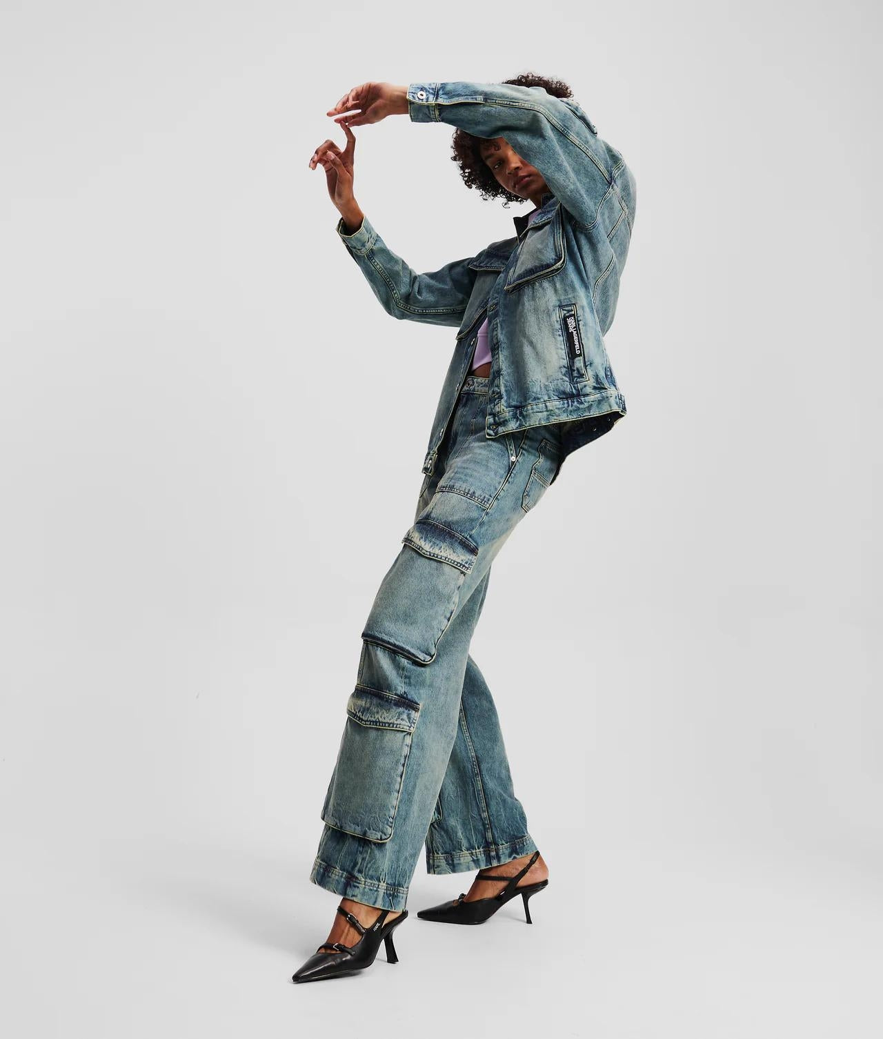 Jeans Karl Lagerfeld Jeans cargo cinque tasche donna