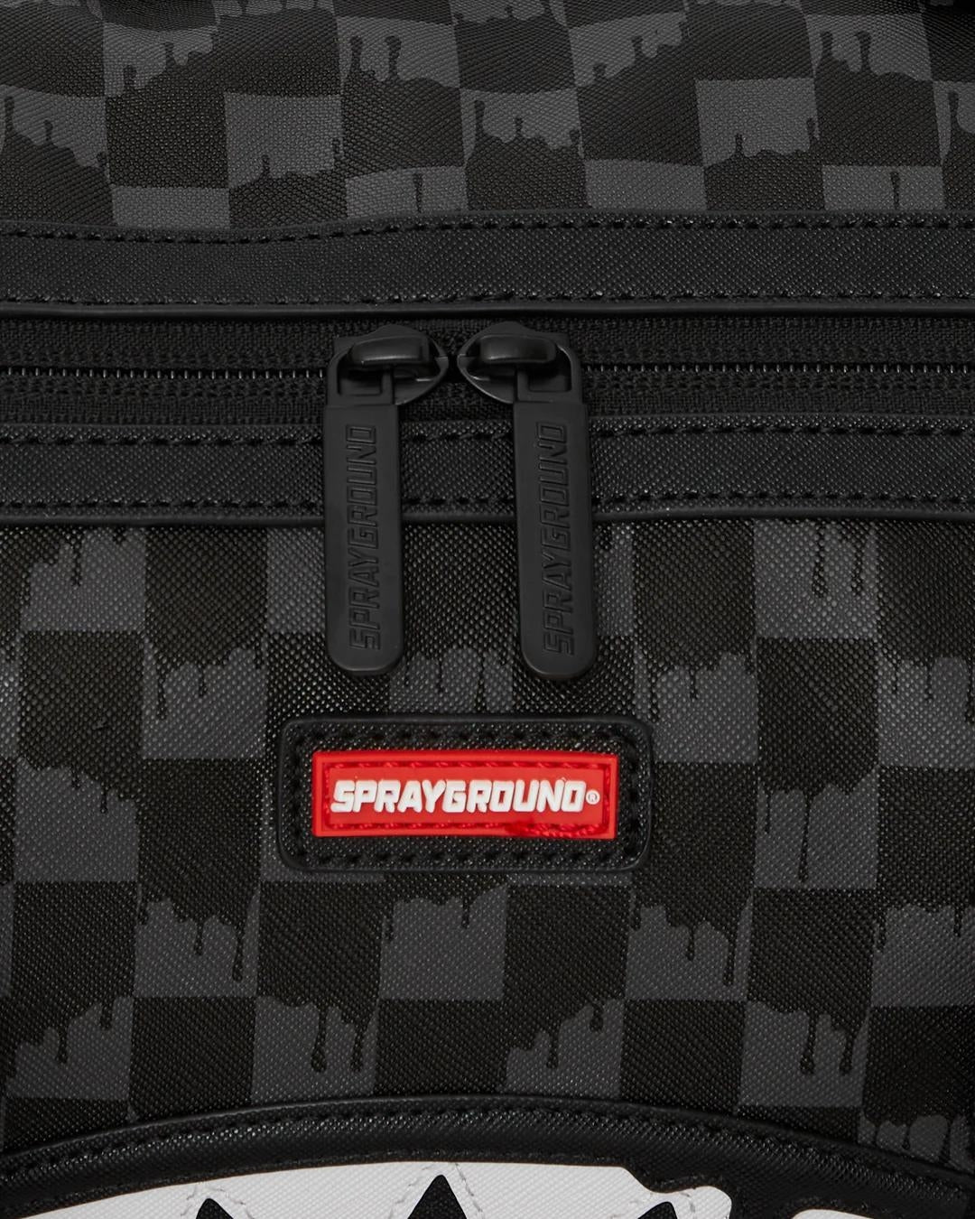 Borsa Sprayground nero Dripping sharks in paris mini duffle