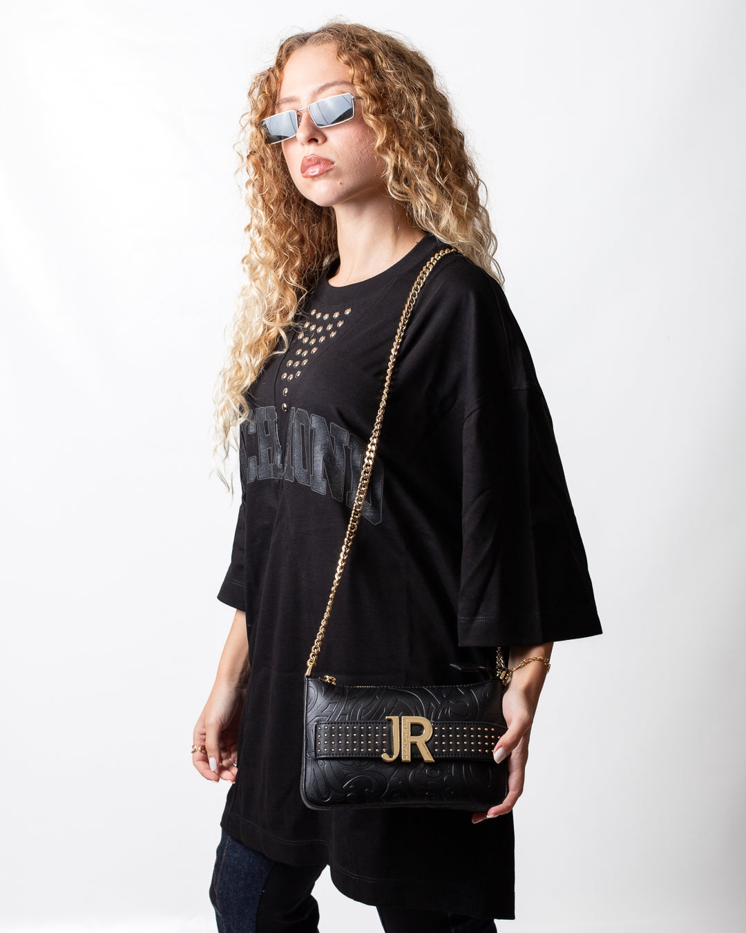 Borsa John Richmond "Shoulder Bag" jacquard donna