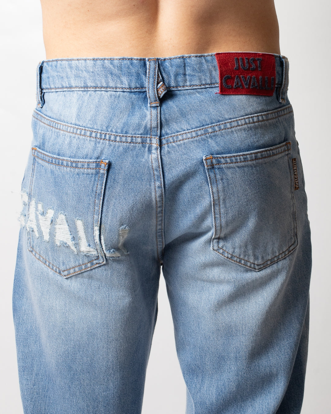 Jeans Just Cavalli straight con tagli uomo